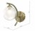 Nakita Wall Light Antique Brass With Clear/Opal Glass