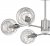 Dar Tyka 6 Light Semi Flush Polished Chrome & Glass