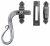 Pewter Locking Shepherd's Crook Fastener - LH