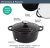 Blackmoor Cast Iron 2.5L Casserole Dish - Black