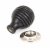 Ebony and PN Beehive Cabinet Knob 35mm