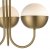 Dar Andre 3 Light Semi Flush Aged Brass