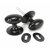 Black Oval Mortice/Rim Knob Set