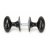 Black Oval Mortice/Rim Knob Set