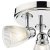 Dar Cedric 3 Light Round Plate Spot Polished Chrome IP44