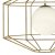 Dar Izmir 1 Light Pendant Hexagonal Gold Effect Opal Glass