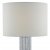 Dar Lazio Table Lamp Silver with White Cotton Shade