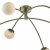 Dar Puglia 6lt Semi Flush Antique Brass & Opal Glass