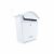 sterling classic galvanised steel post box in white