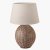 Pacific Lifestyle Raffles Large Rattan Cream Wash Table Lamp Base