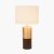 Pacific Lifestyle Etosha Table Lamp - Dark Wood and Gold Metal