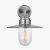 Pacific Lifestyle Lilium Metal and Glass Fisherman Wall Light - Brushed Steel