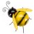 Flamboya Menagerie Hangers On Large Decor Bee