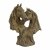Elur Carved Wood Effect Double Horse Head 35cm