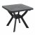 Trabella Turin Patio Table with 4 Parma Chairs - Anthracite