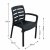 Trabella Salerno Square Table with 4 Siena Chairs -Anthracite