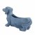 Solstice Sculptures Sausage Dog Planter 30cm in Blue Iron Effect