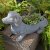 Solstice Sculptures Sausage Dog Planter 30cm in Blue Iron Effect