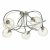 Onawa 5 Light Semi Flush Polished Chr-Twisted Closed Glass