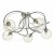 Onawa 5 Light Semi Flush Polished Chr-Twisted Closed Glass