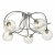 Onawa 5 Light Semi Flush Polished Chr-Twisted Closed Glass