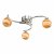 Atiya 3 Light Semi Flush Ceiling Light Polished Chr-Planet Glass