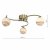 Atiya 3 Light Semi Flush Antique Brass With Planet Style Glass