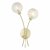 Avari 2 Light Wall Light Satin Brass Glass