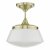 Caden Semi Flush Antique Brass Opal Glass IP44