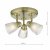 Cedric 3 Light Spotlight Antique Brass Glass IP44