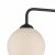 Feya 3 Light Semi Flush Ceiling Light Matt Black Opal Glass