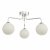 Feya 3 Light Semi Flush Ceiling Light Polished Chrome Opal Glass