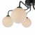 Feya 5 Light Semi Flush Ceiling Light Matt Black Opal Glass