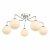 Feya 5 Light Semi Flush Ceiling Light Polished Chrome Opal Glass