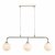 Feya 3 Light Bar Pendant Polished Chrome Opal Glass