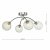 Izzy 4 Light Semi Flush Polished Chrome Twisted Glass