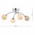 Izzy 4 Light Semi Flush Polished Chrome Swirl Glass