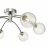 Izzy 6 Light Semi Flush Polished Chrome Twisted Glass