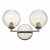 Izzy 2 Light Wall Light Polished Chrome Twisted Glass