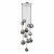 Mikara 12 Light Cluster Pendant Polished Chrome Glass 1.5M