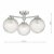 Wayne 3 Light Semi Flush Polished Chrome Glass IP44