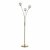 Avari 3 Light Floor Lamp Satin Brass And Clear Frosted Glass