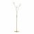 Avari 3 Light Floor Lamp Satin Brass And Clear Frosted Glass