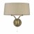 Cristin 2 Light Wall Light Antique Brass With Taupe Shade