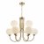 Indra 9 Light Pendant Natural Brass With Opal Glass