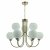 Indra 9 Light Pendant Natural Brass With Opal Glass