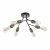 Remy 6 Light Semi Flush Black & Antique Brass