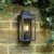 Vapour Coach Lantern Wall Light Black IP44