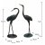 Solstice Sculptures Cranes Pair Medium 71 & 63cm -Dark Verdigris