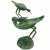 Solstice Sculptures Sandpipers Pair 31&29cm in Gold Verdigris